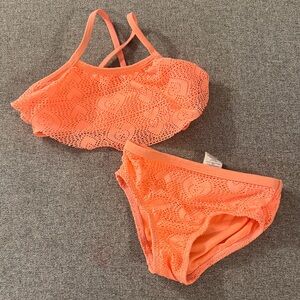 5/$15- Orange Heart Pattern Bikini Set